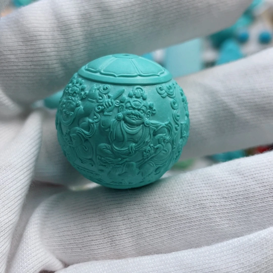 绿松石珠宝奇石18K金镶嵌