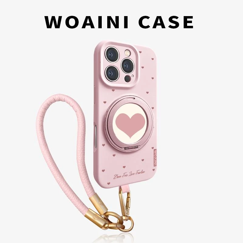 兰知春序AI拍照按键适用于苹果16手机壳360旋转磁吸支架iPhone15p