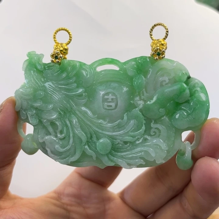 翡翠吊坠(赠链)未镶嵌代编织