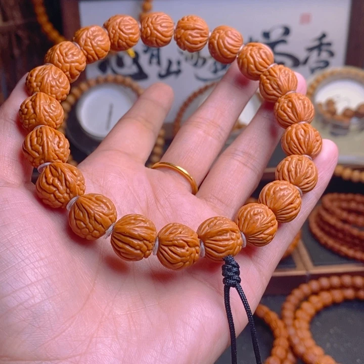 桃核手串龙纹桃核