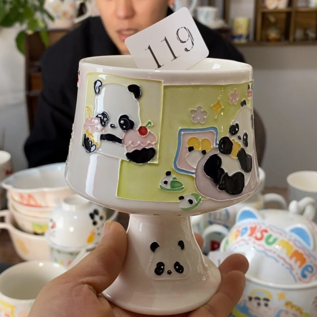 瓷片景德镇釉下彩手绘