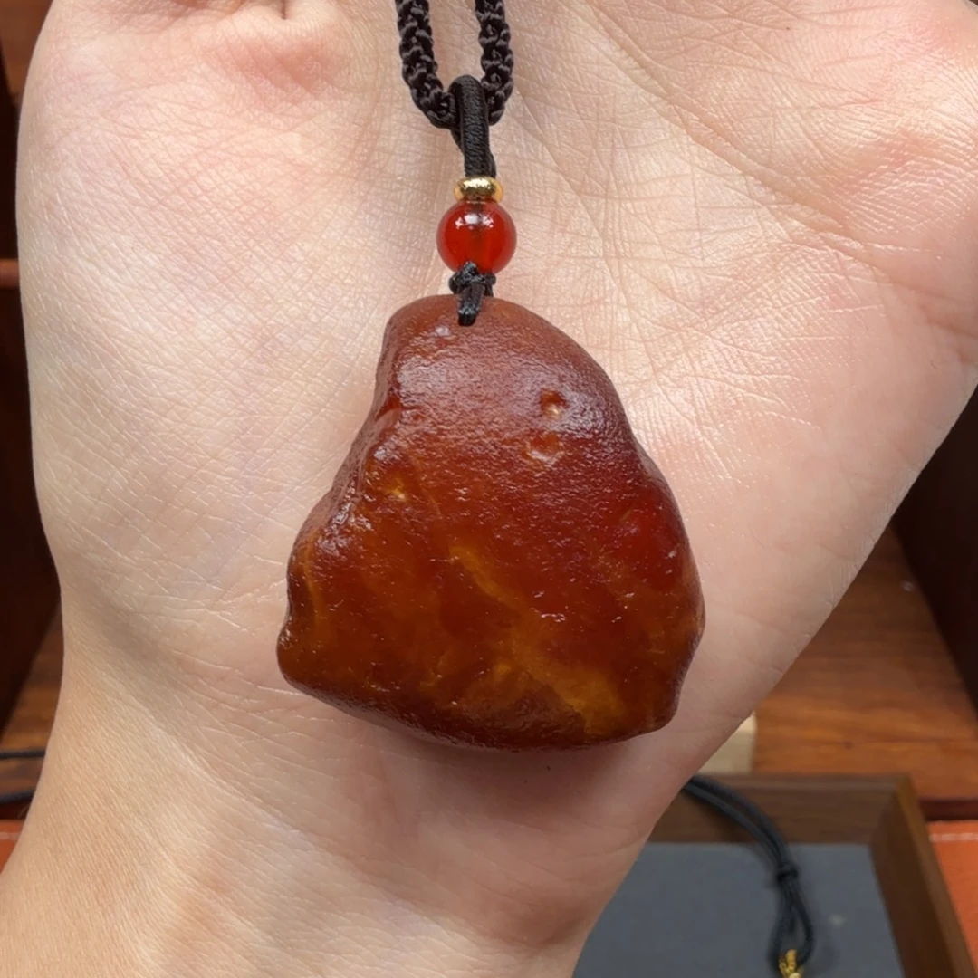 蜜蜡未镶嵌吊坠(赠链)
