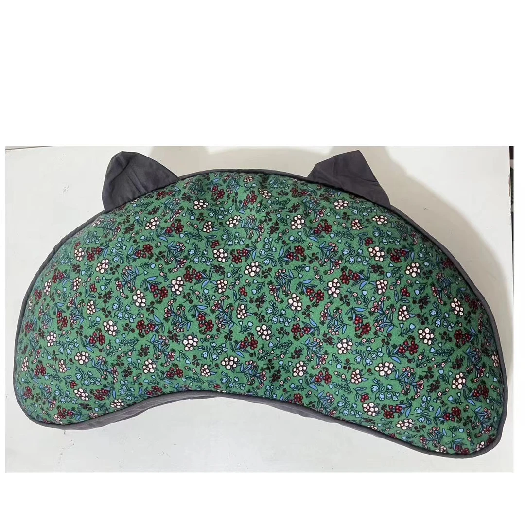 月牙枕护颈透气田园风花朵家用