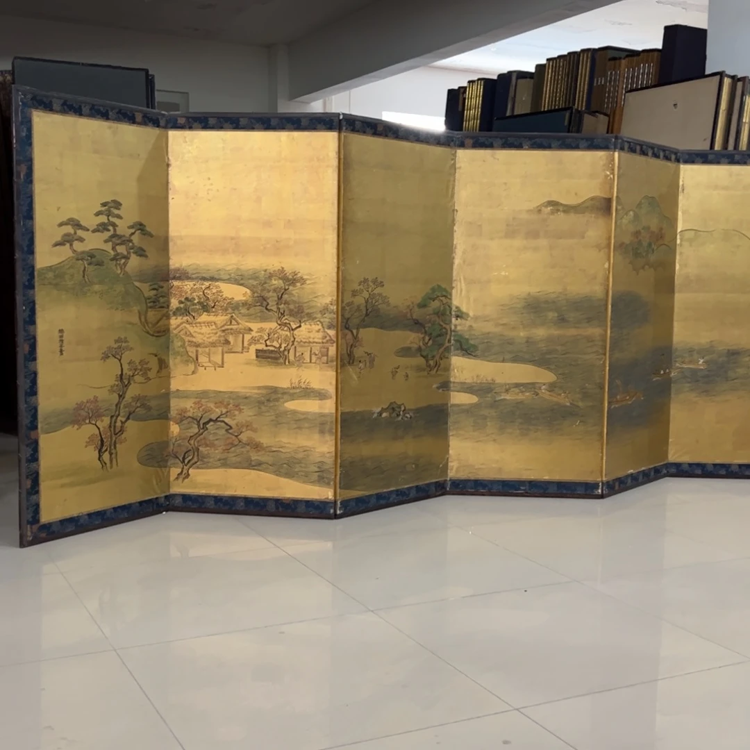 绘画屏风框画茶空间设计