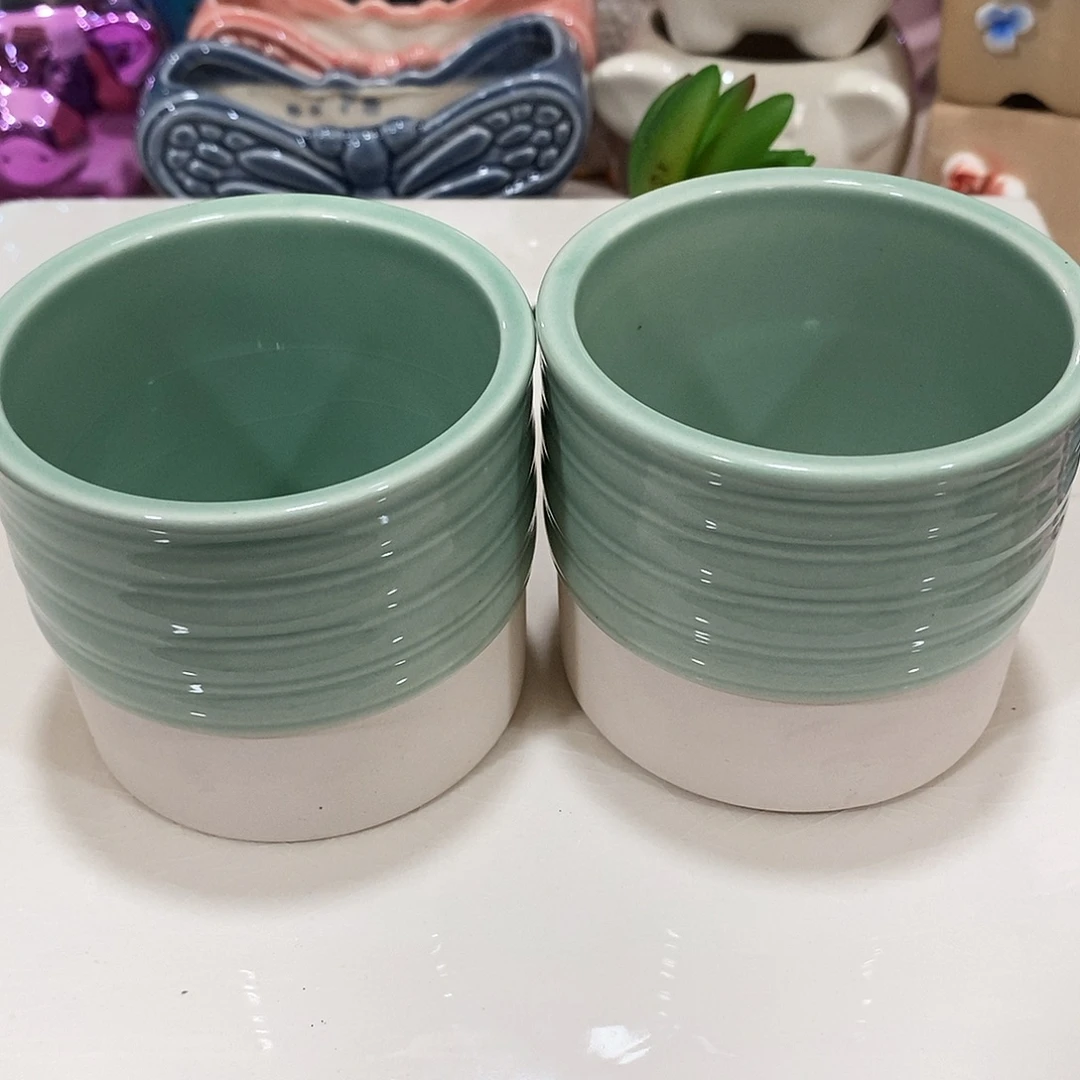 摆件陶盆有孔 瑕疵介意勿拍