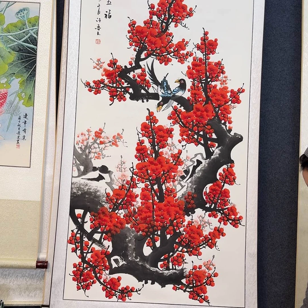 纯手绘国画作品好看四尺