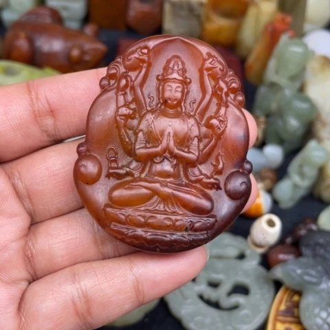 蛇纹石玉未镶嵌颈饰34