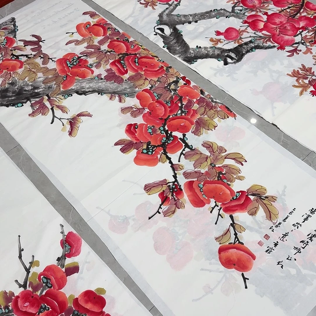 国画尺寸70X180纯手绘作品