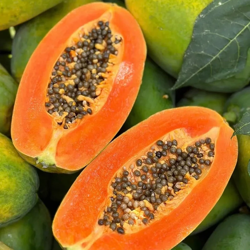 云南树熟红心冰糖牛奶木瓜新鲜采摘口感软糯甘甜