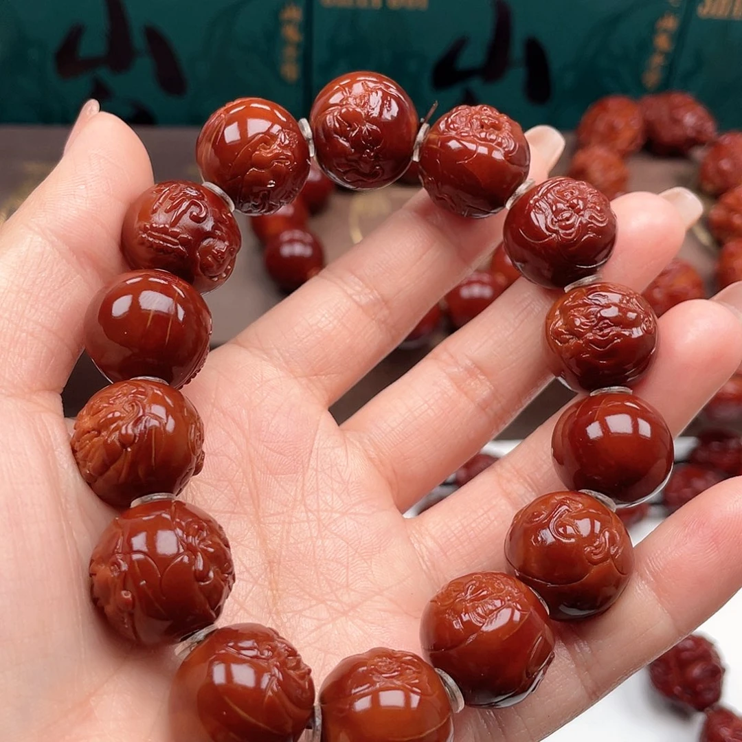 橄榄核手串须***欢十八罗汉