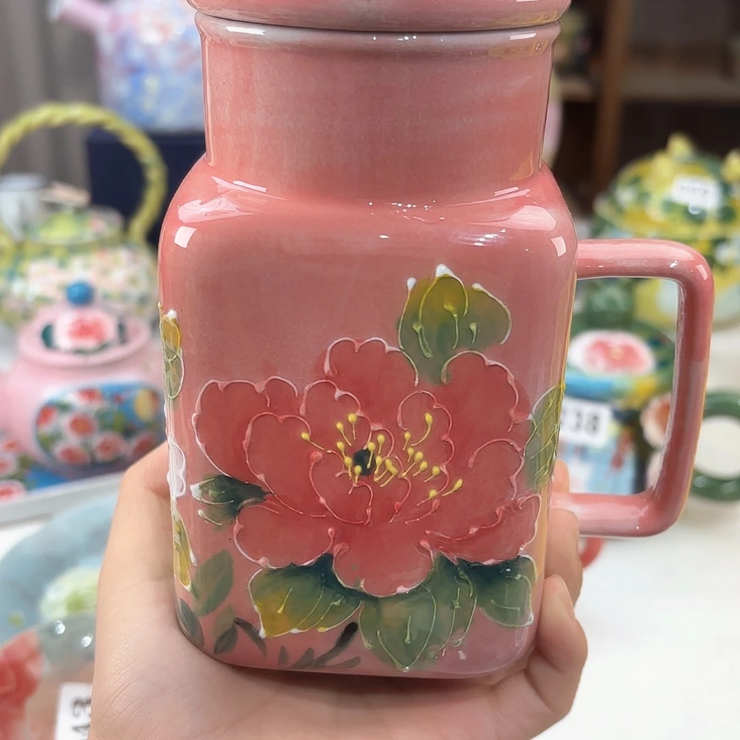 景德镇手绘高温釉下彩陶瓷茶具