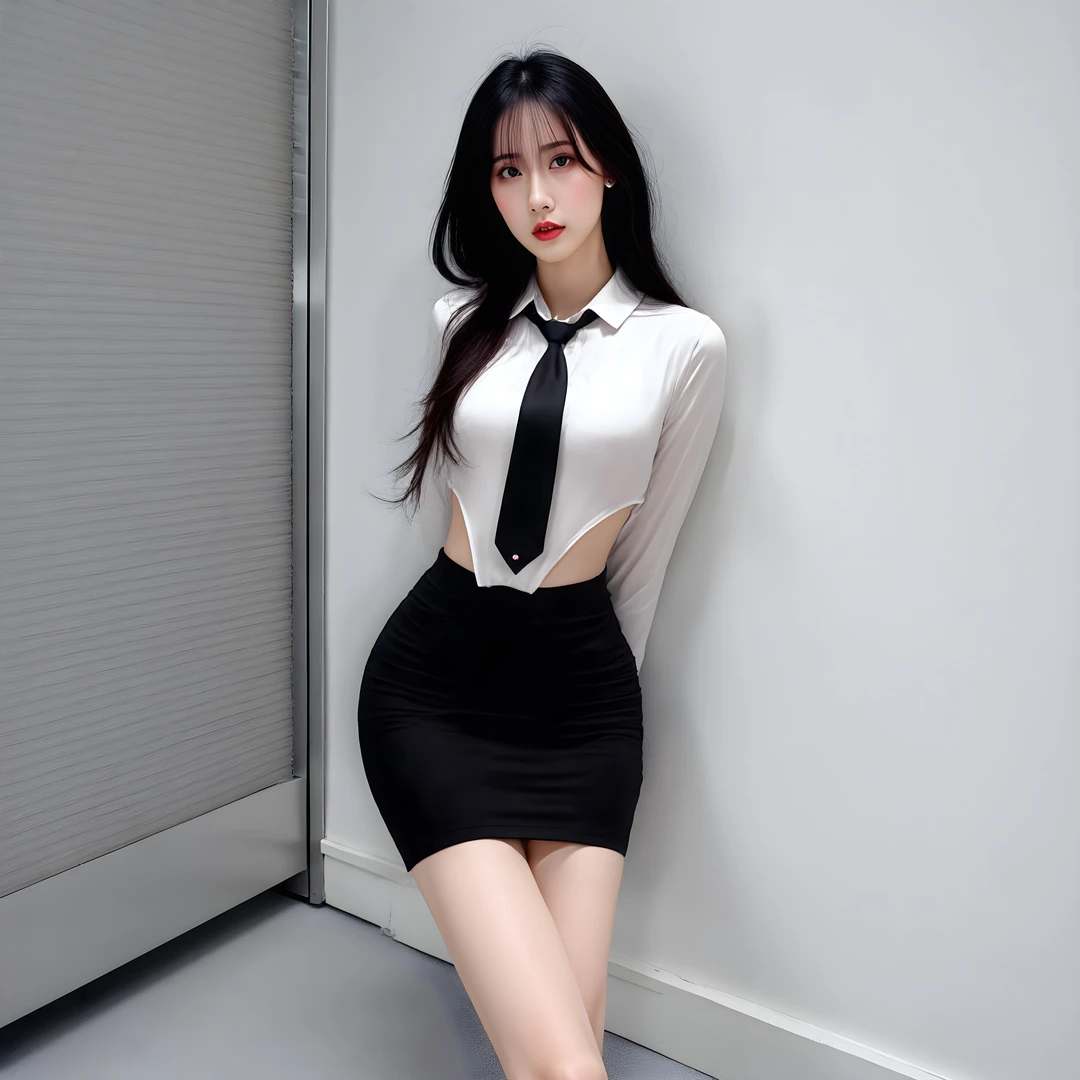 【栩樱】性感连体衣职场秘书OL白衬衫制服女