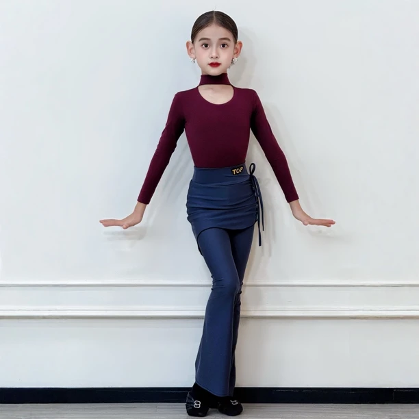 TOP小艺考升学大长腿优雅气质高级显摆百搭专业拉丁舞练习服秋冬