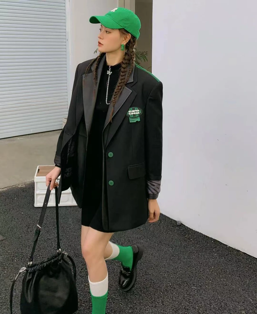 撞色轮廓西装（不含配饰）-0028