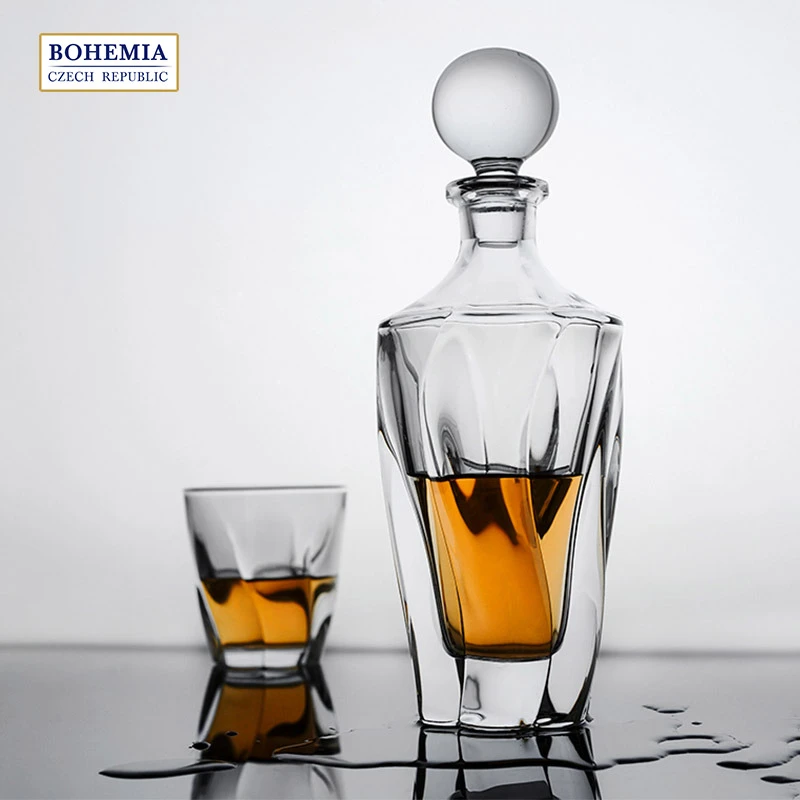 BOHEMIA捷克原装进口威士忌杯 水晶玻璃厚款洋酒玫瑰酒具套装无铅