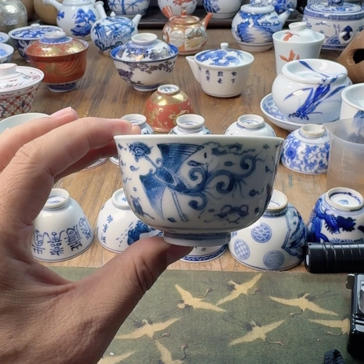 青花瓷器杯子茶具