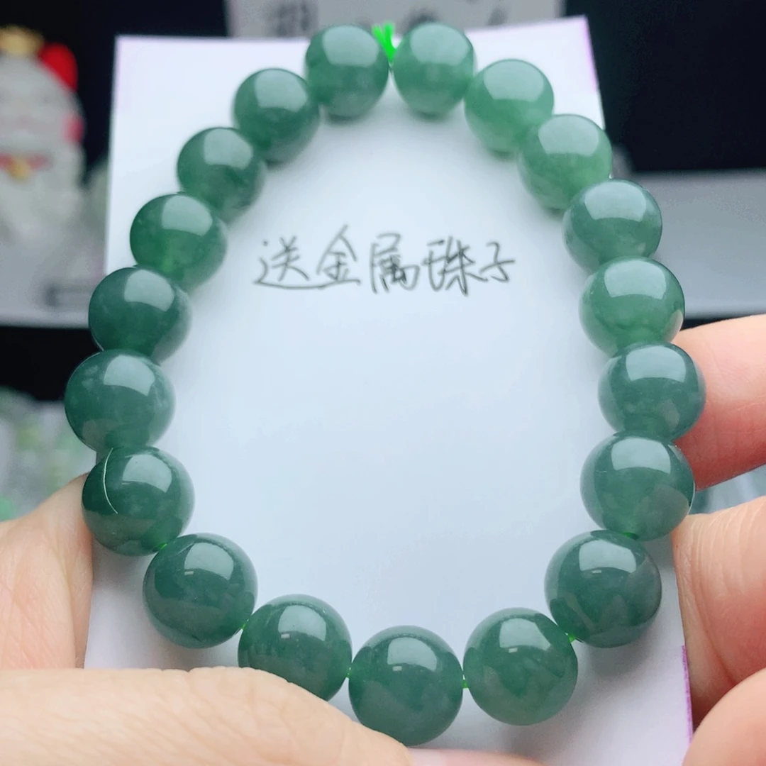 翡翠手链未镶嵌亚*珠串