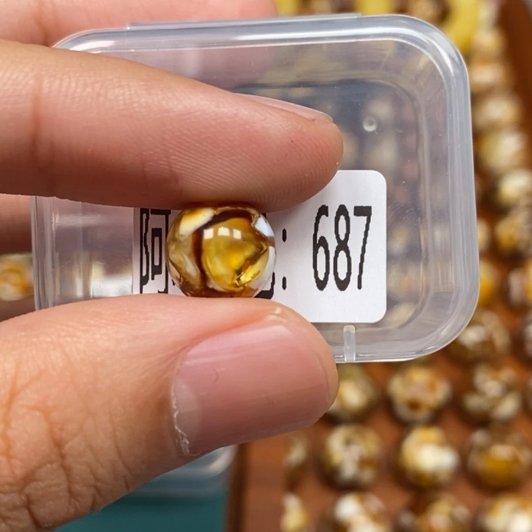 把件猴头核桃沁色圆珠老型687