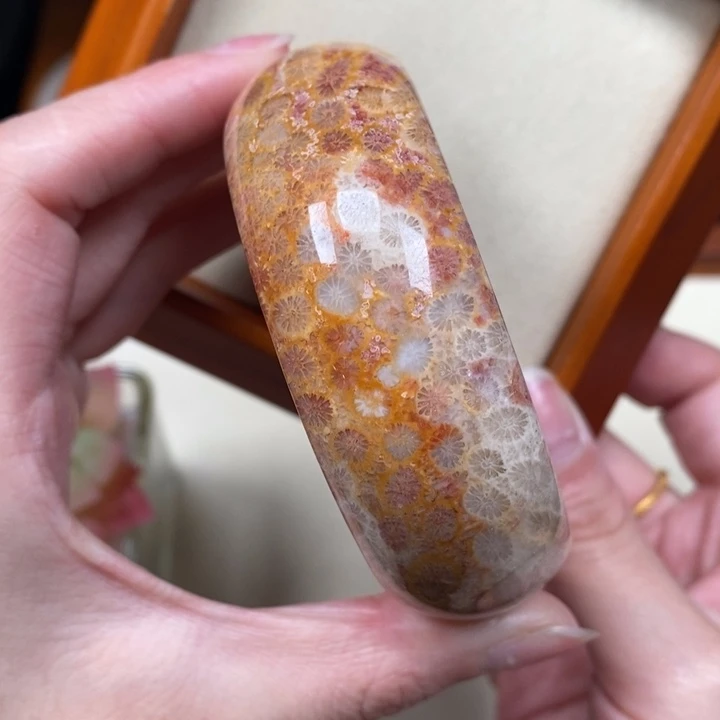 硅化珊瑚（珊瑚玉）手镯未镶嵌57.4