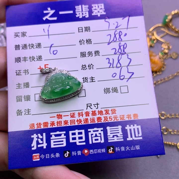 颈饰18K金镶嵌翡翠Y****2
