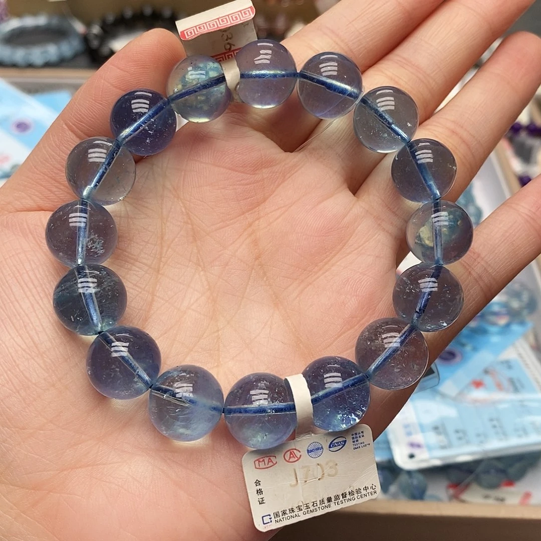 合成（培育）海蓝宝石未镶嵌J703 海蓝宝 13m+