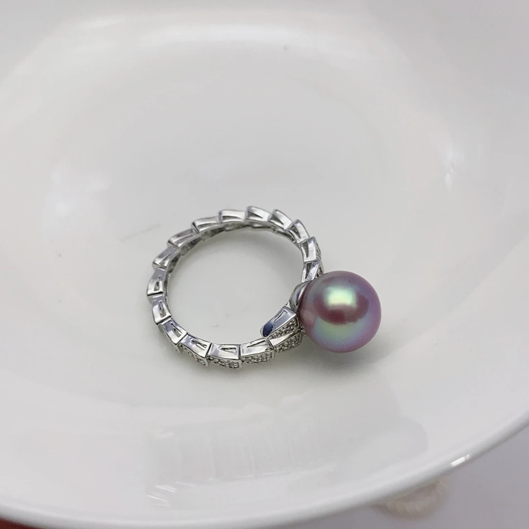 【闪购商品】淡水珍珠戒指银S925镶嵌19