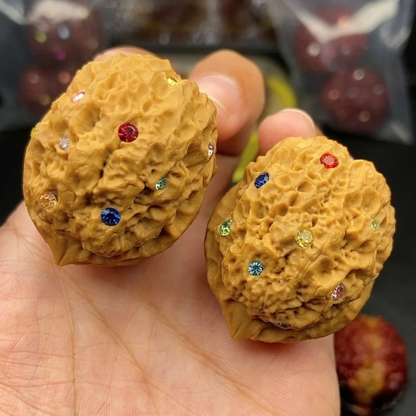 【闪购商品】把件文玩核桃37尺铁狮子球