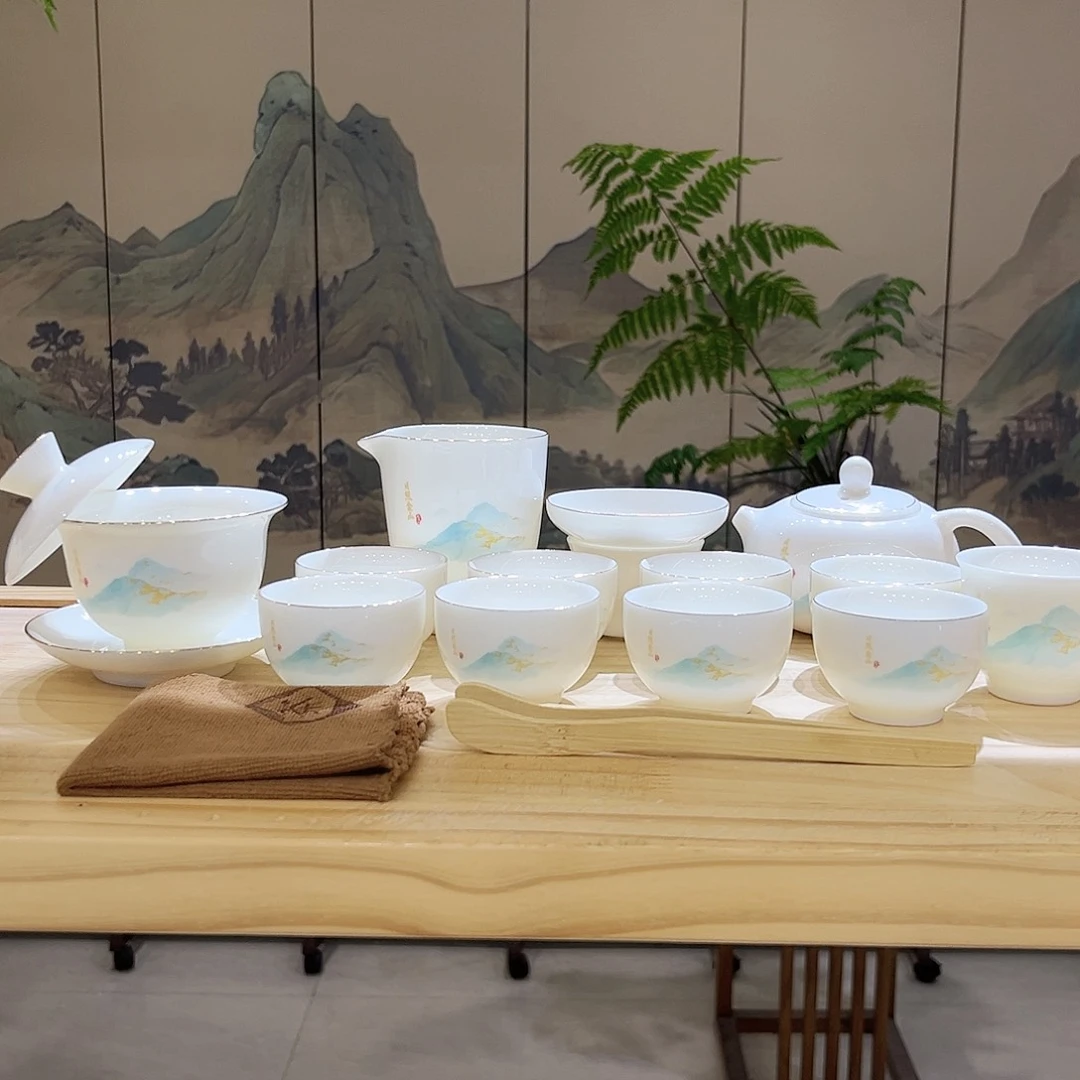 【都彩】日照金山羊脂玉瓷16头