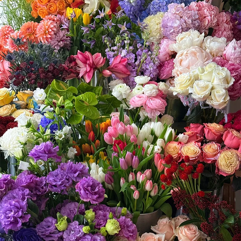 【基地爆款】香槟玫瑰+向日葵+粉玫瑰+配草 云南基地直发鲜花