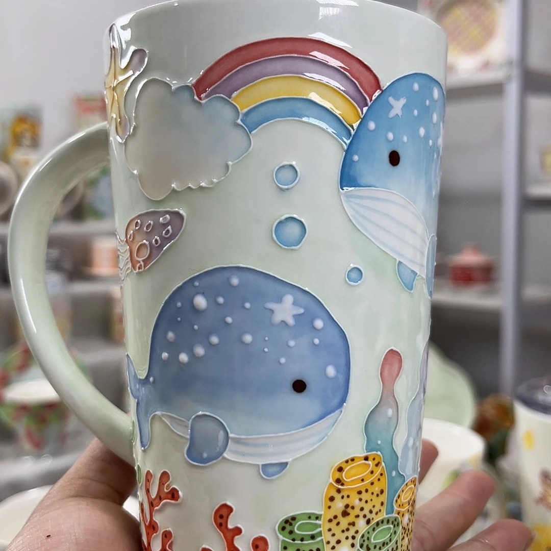 手绘高温釉下彩陶瓷