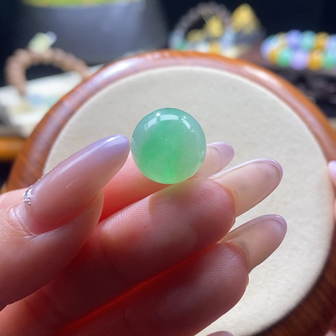 翡翠未镶嵌颈饰翡翠冰飘阳珠13.8mm