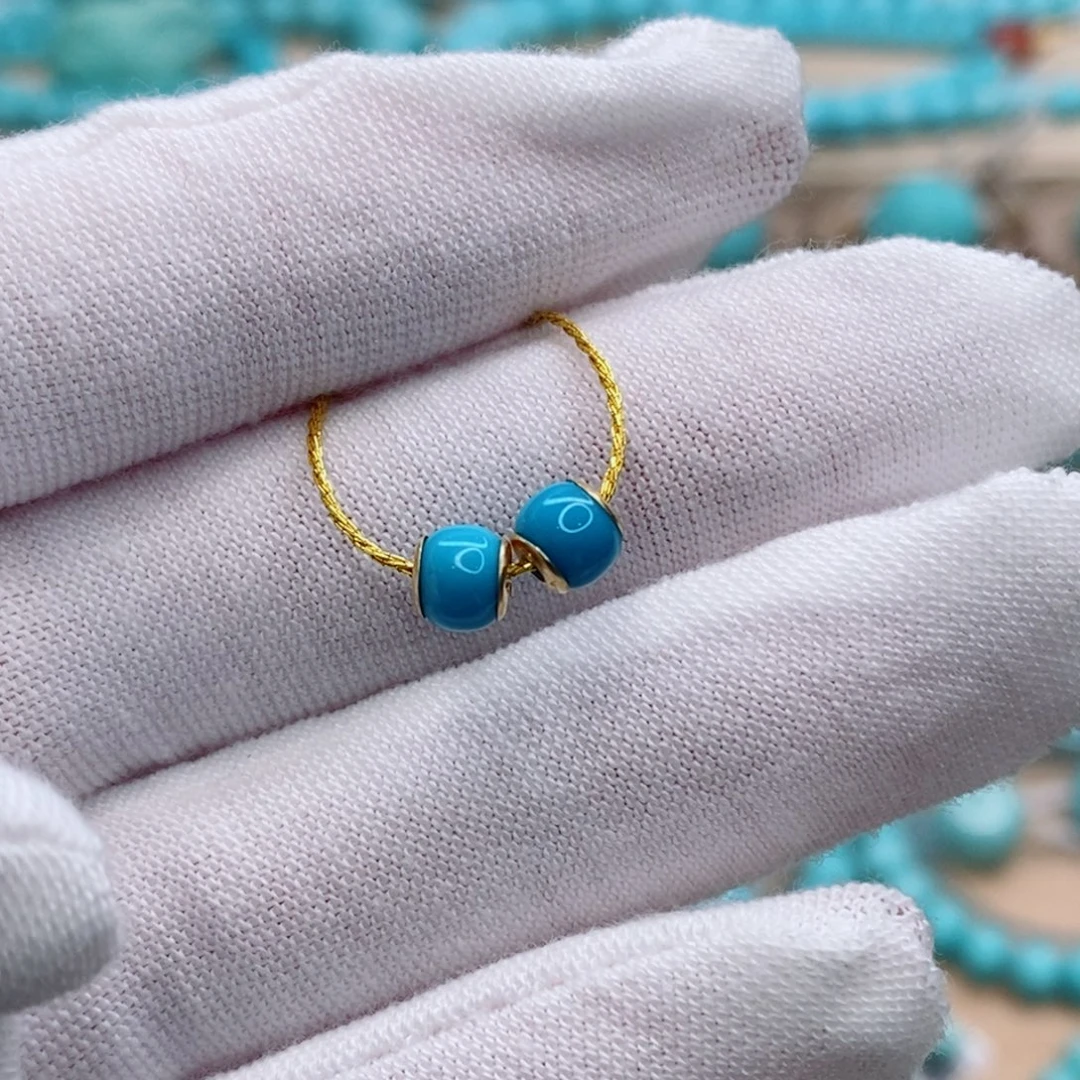 绿松石未镶嵌珠宝奇石5.3mm