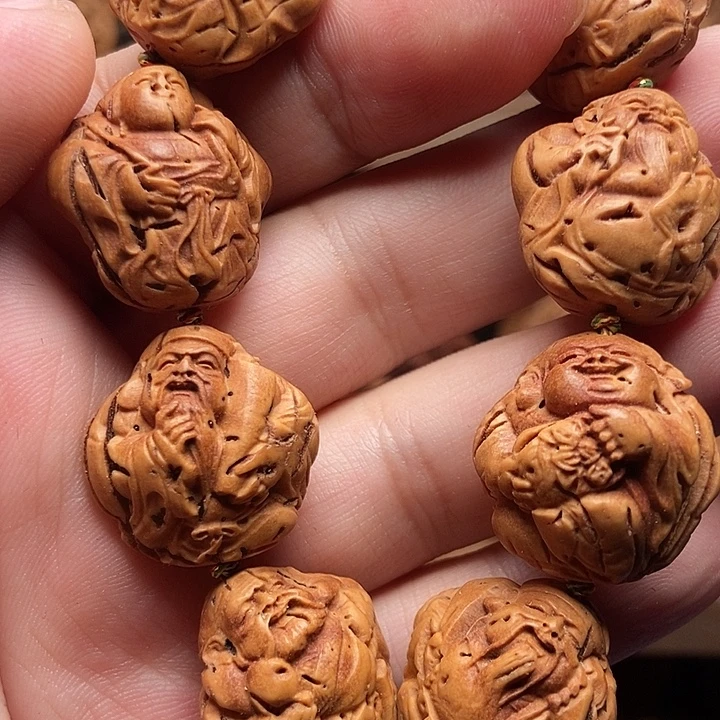 桃核整身八仙祝寿