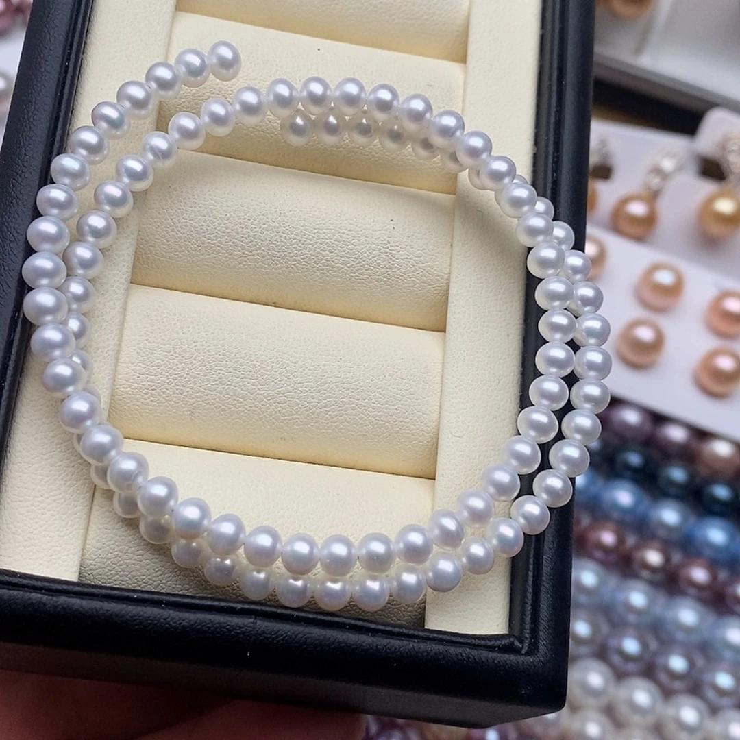 银S925镶嵌颈饰淡水珍珠