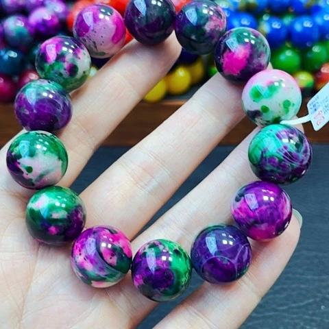 手饰玛瑙未镶嵌七彩药灵石16