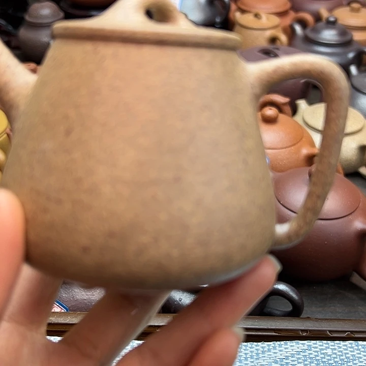 紫砂茶壶青降坡高瓢