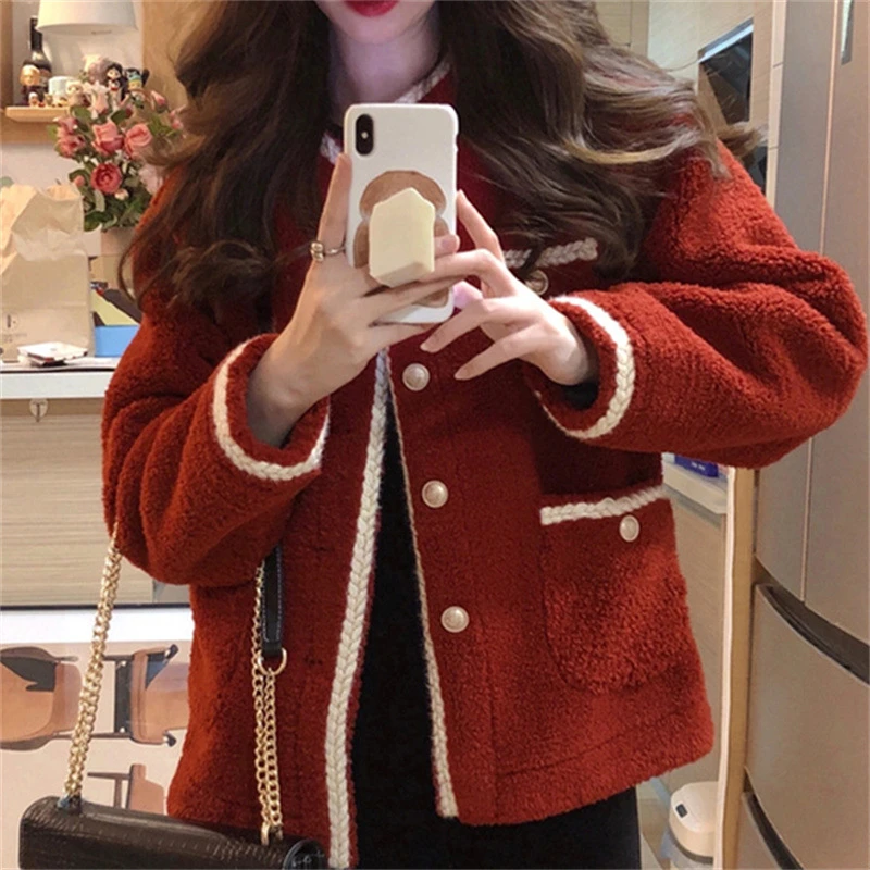 小香风针织外套女秋冬加厚2025新款韩式气质名媛针织开衫女上衣潮