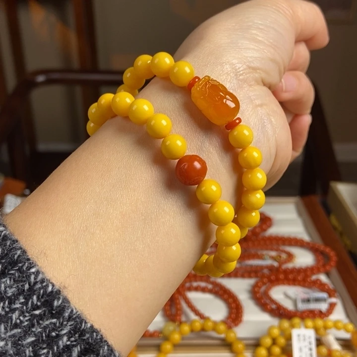 琥珀手链未镶嵌蜜蜡手串8