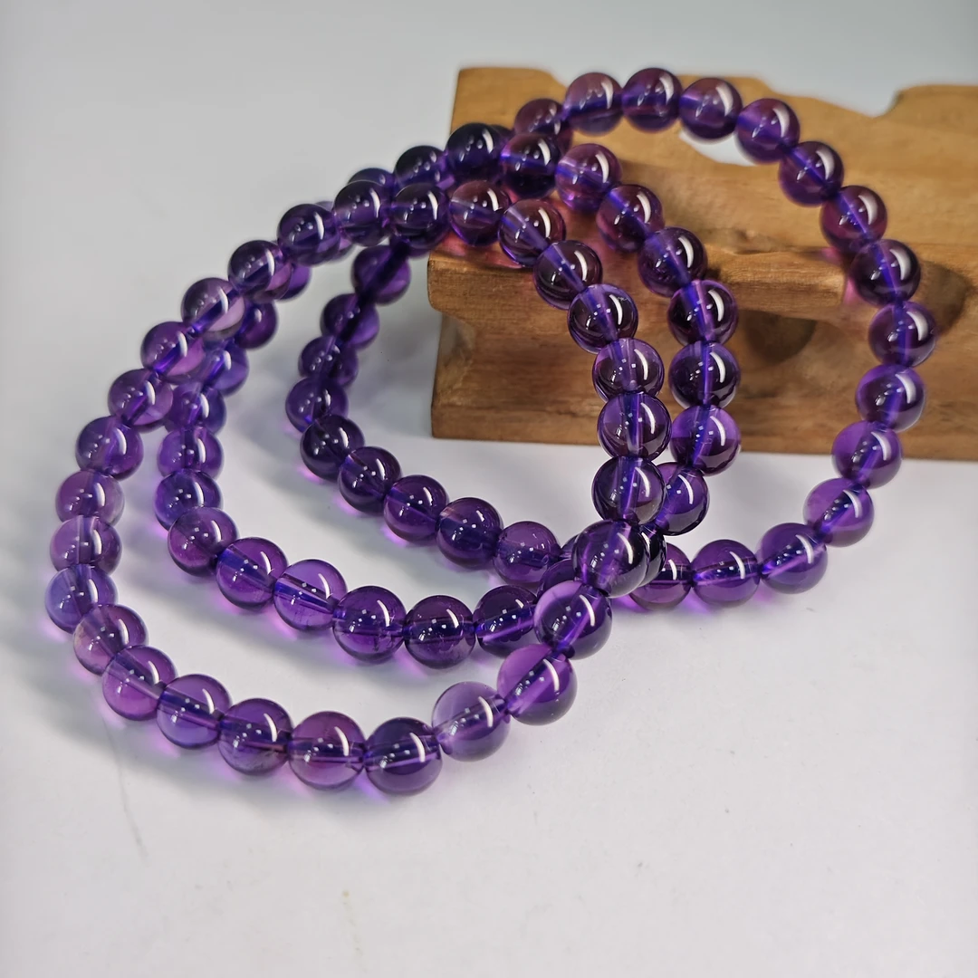 【书记甄选】天然紫水晶单圈手链 多样式发一件 约7mm 6300GD