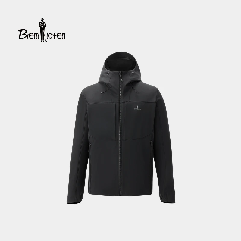 【复合防水绒感面料】比音勒芬2025秋冬新款男士户外针织夹克外套