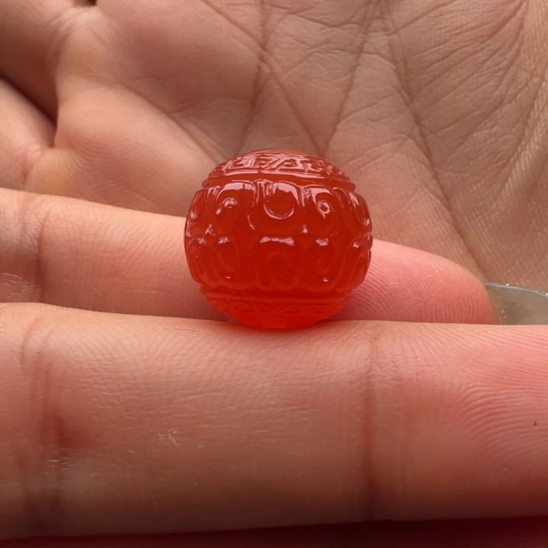 君***尘南红玛瑙未镶嵌回纹14.3