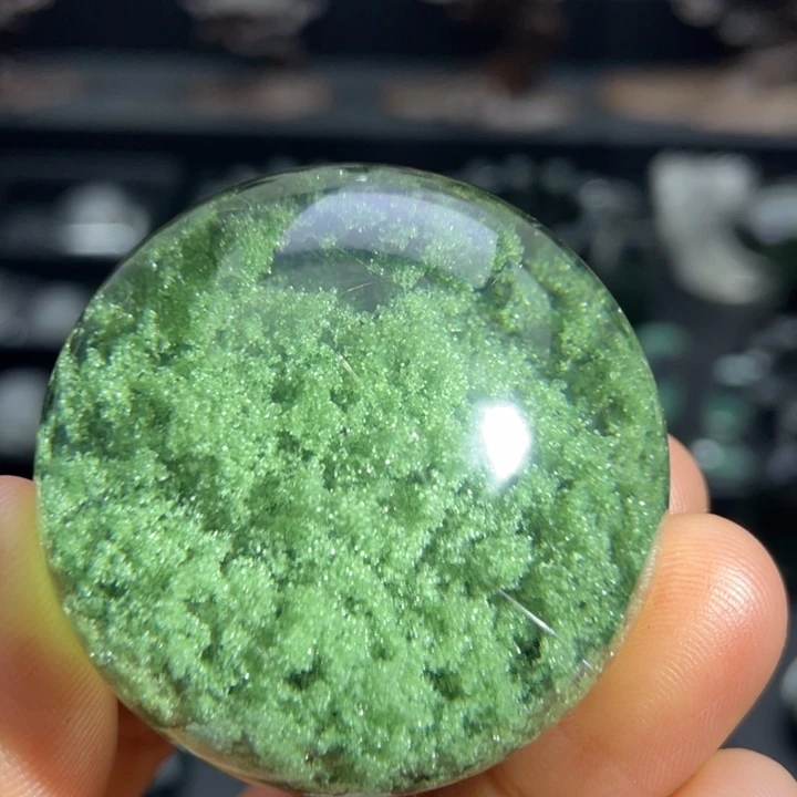 水晶未镶嵌手链绿幽灵聚宝盆单珠定制