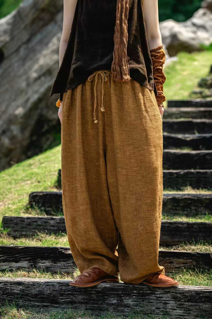 【大漂亮推荐】疯子张2025年新款休闲百搭复古时尚休闲裤#08530