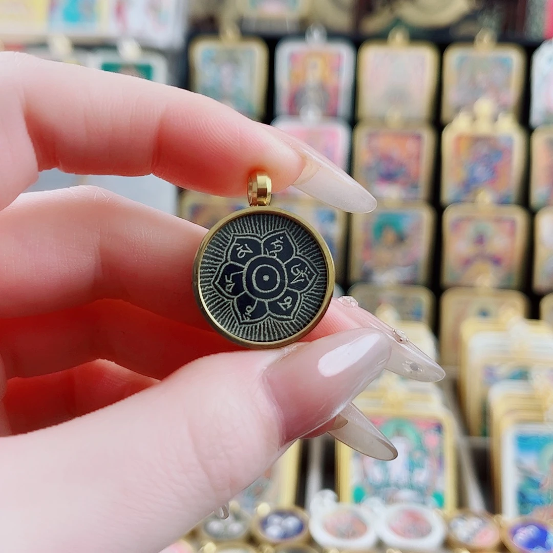 吊坠六芒星 纯手绘唐卡