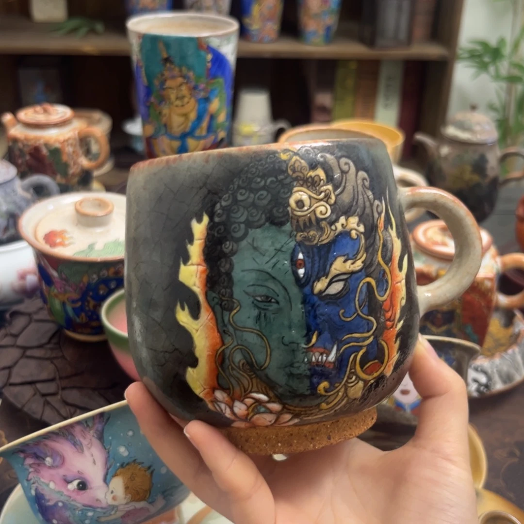 一念马克杯景德镇手工手绘制作茶具