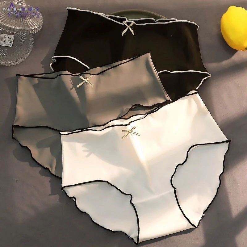 【居家系列】甜美系冷淡风简约纯色高档棉质冰丝内裤