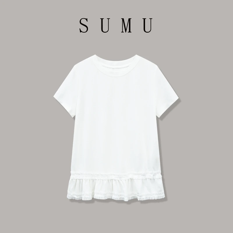 宿慕SUMU 女款T恤 3-14 春季2025新款时尚百搭休闲短袖M000PE