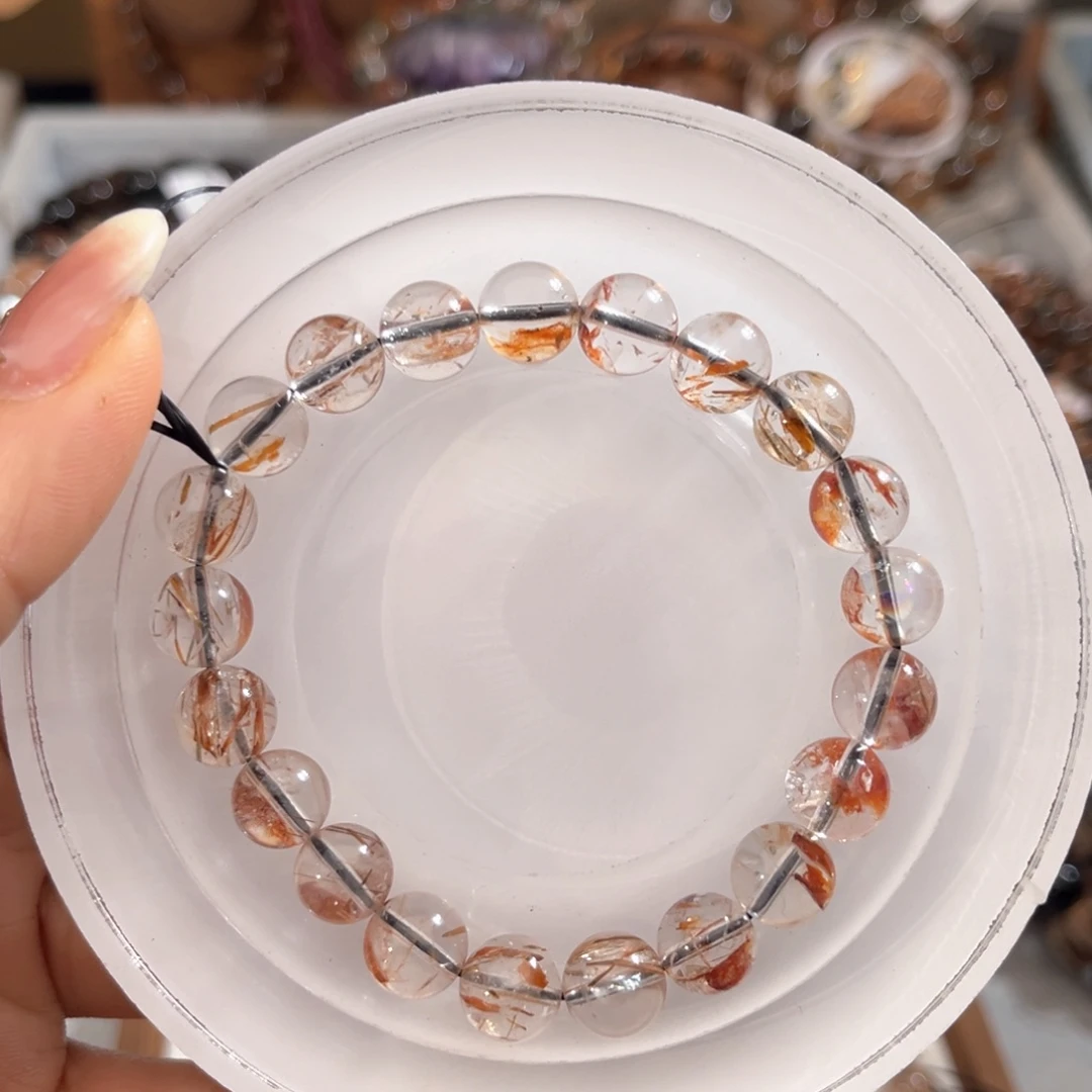 水晶手链未镶嵌黑金超七9m