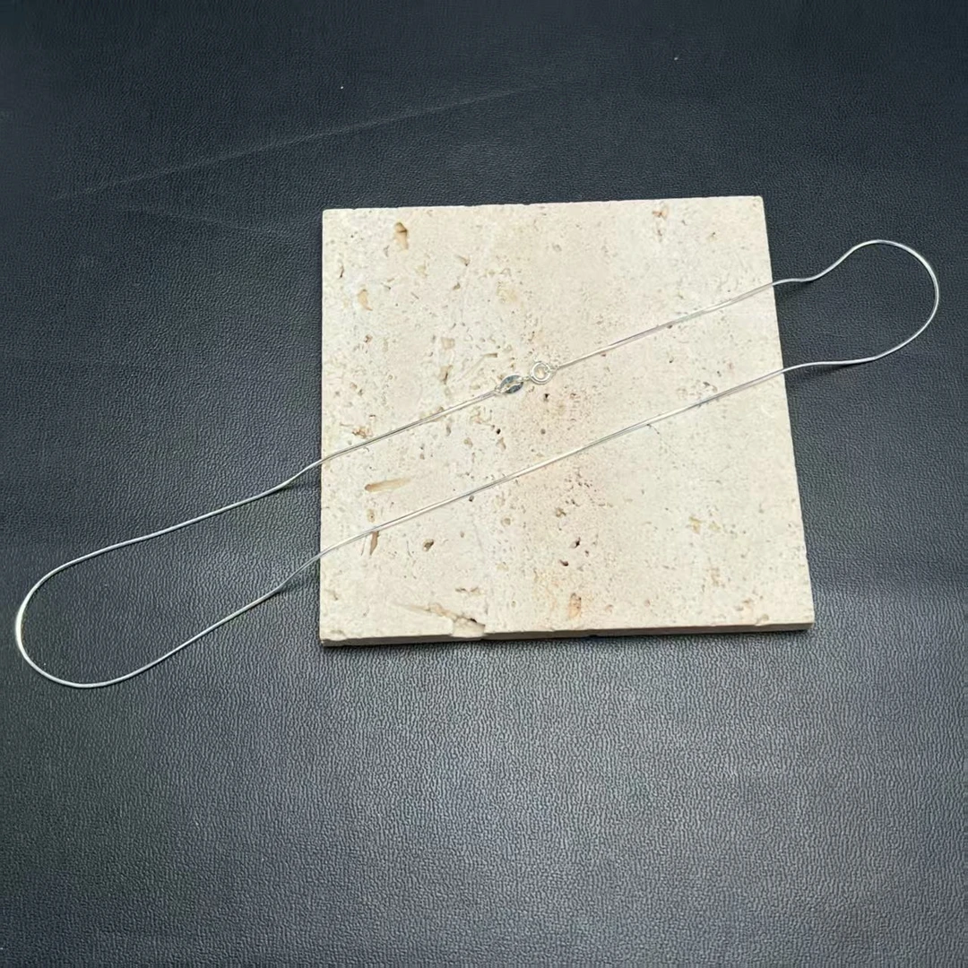 链子足银 【北野珠宝】足银蛇骨项链-B08H-385