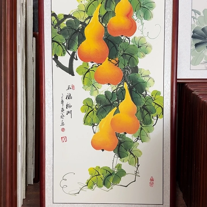 国画带框尺寸63*123厘米